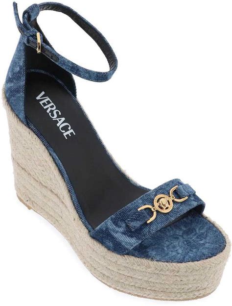 sandali versace barocco|versace barocco wedge sandals.